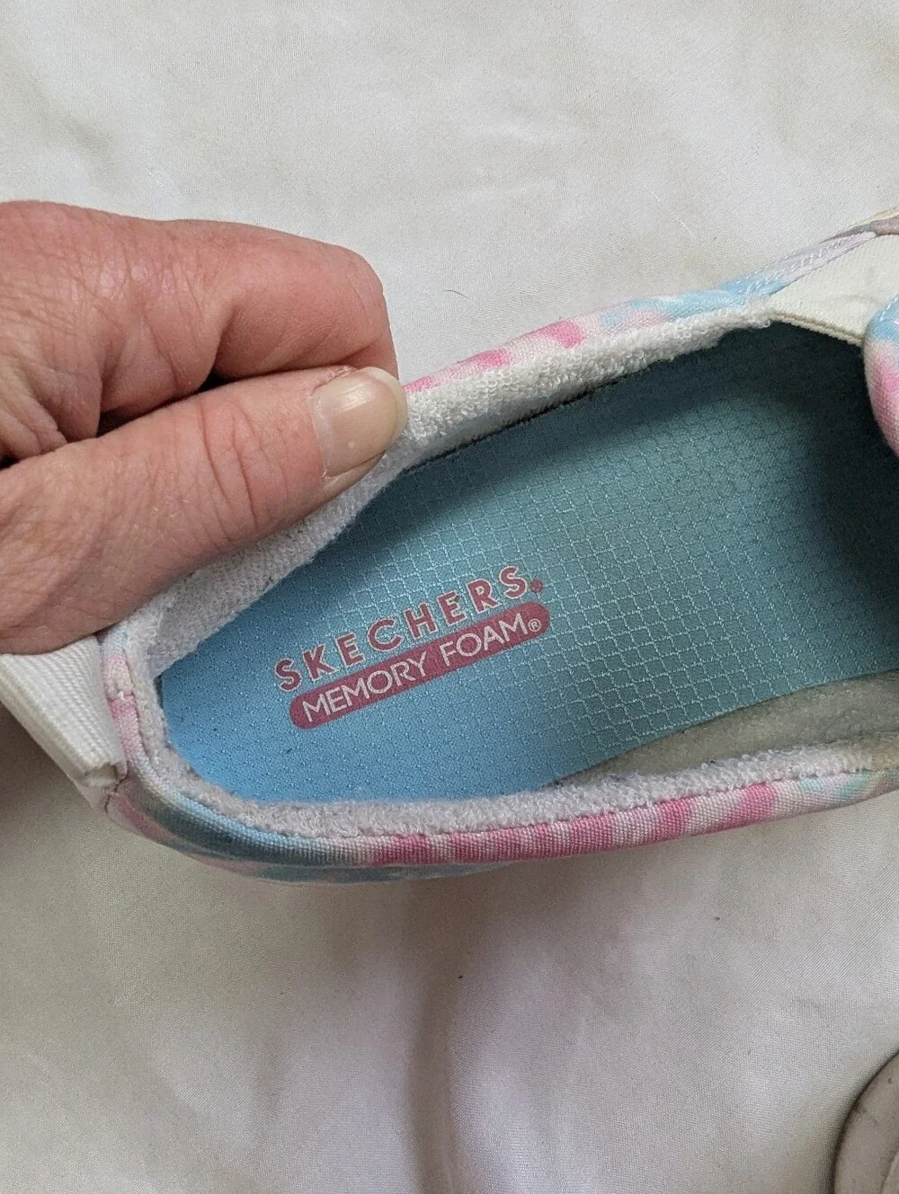 Skechers Blue Pink Tie-dye Slip On Comfort Shoes Women's Size 10